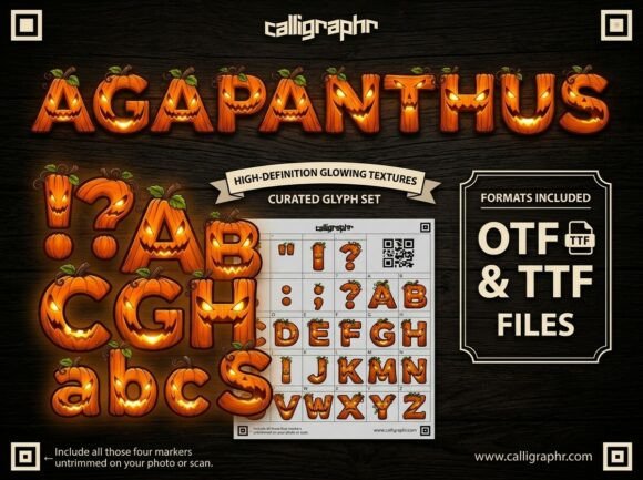 Agapanthus: A Halloween Display Font That Glows