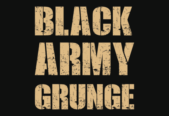 Black Army Grunge: A Typeface with Unyielding Character