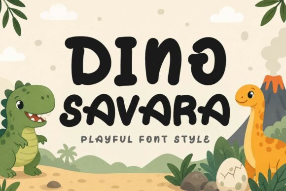 Dino Savara: A Playful Typeface for Creative Projects