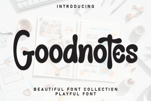 Goodnotes: A Magical Display Font for Joyful Designs