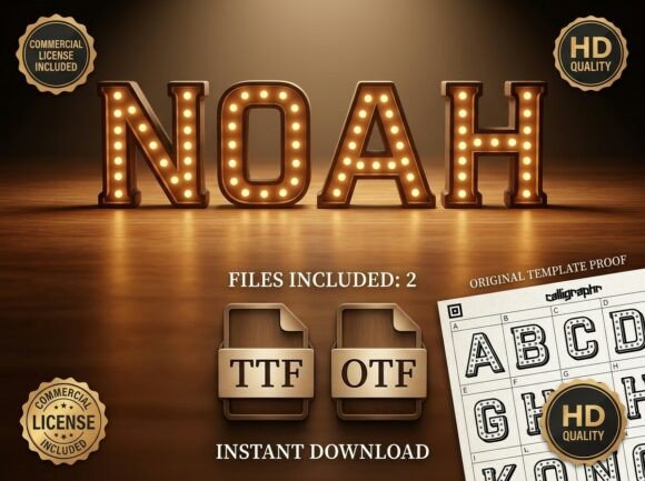 Noah: A Marquee Display Font for Cinematic and Broadway-Inspired Designs