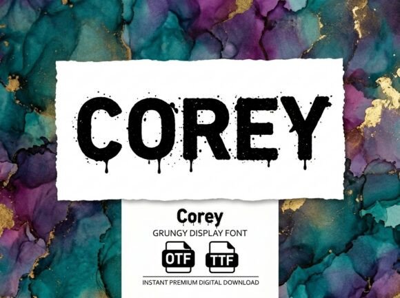 Unleash Urban Edge with the Corey Spray Paint Font
